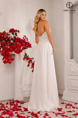 Abby Lane 97137 Deep Plunging V-Neck Bridal Dress