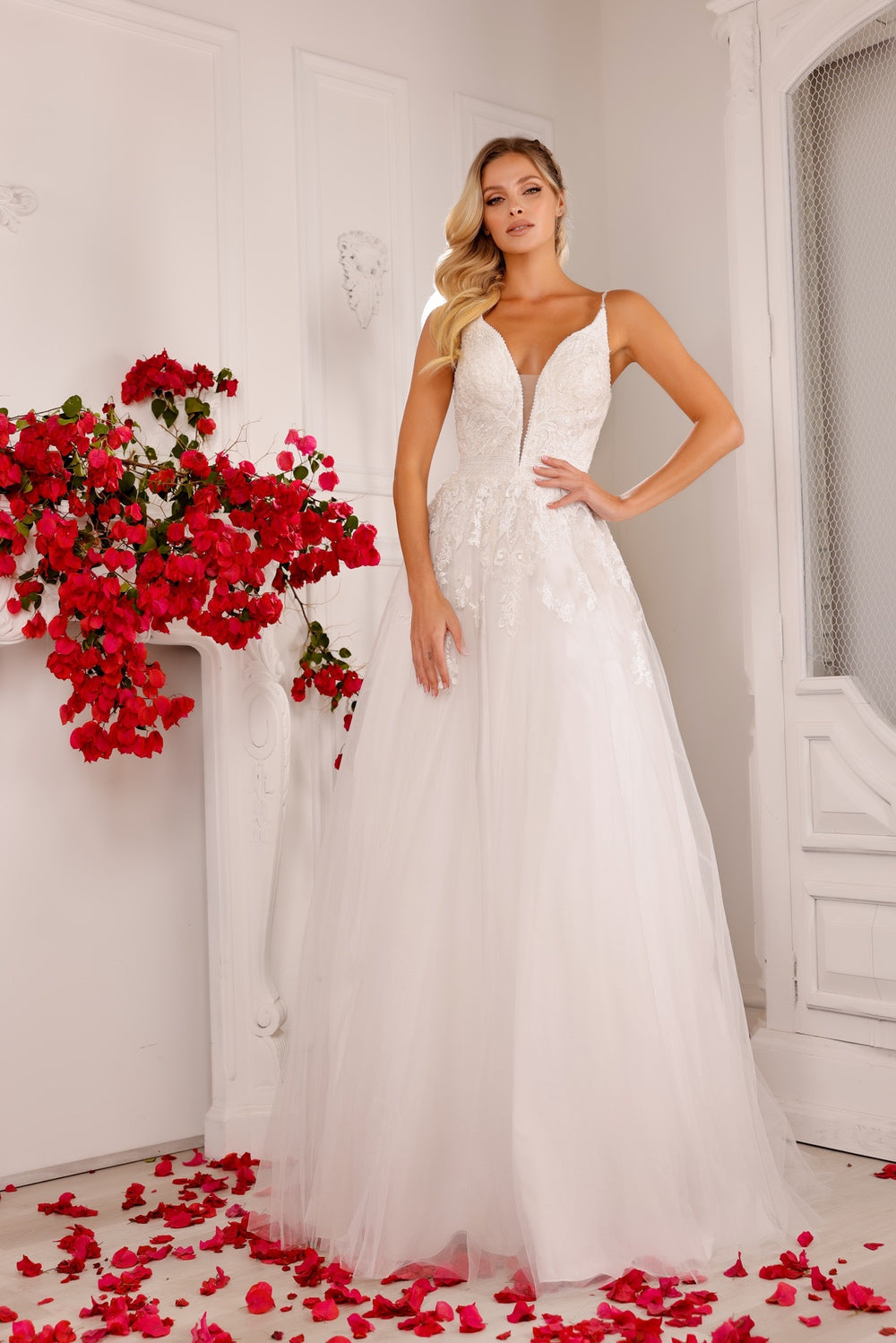 Abby Lane 97148 Lace Appliqué Bridal Dress