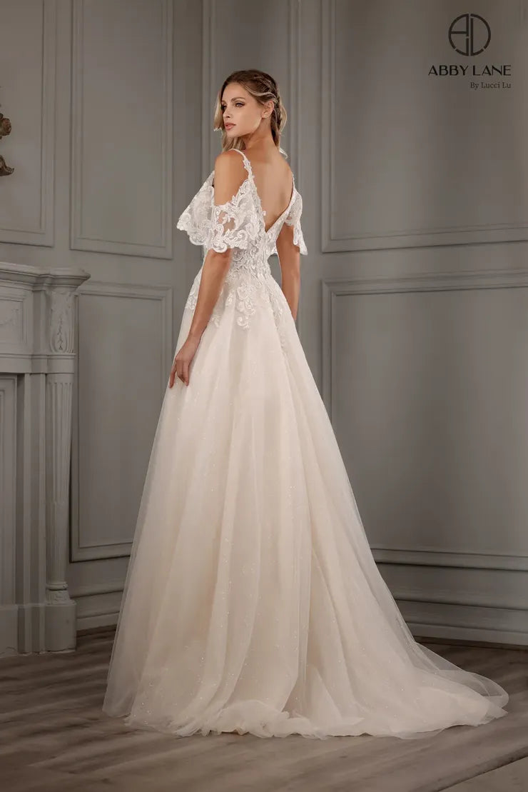 Abby Lane 97156 Embroidered Floral Lace Bridal Dress