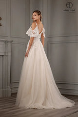 Abby Lane 97156 Embroidered Floral Lace Bridal Dress