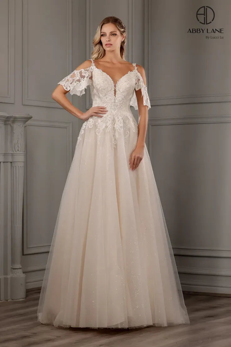 Abby Lane 97156 Embroidered Floral Lace Bridal Dress