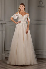 Abby Lane 97156 Embroidered Floral Lace Bridal Dress