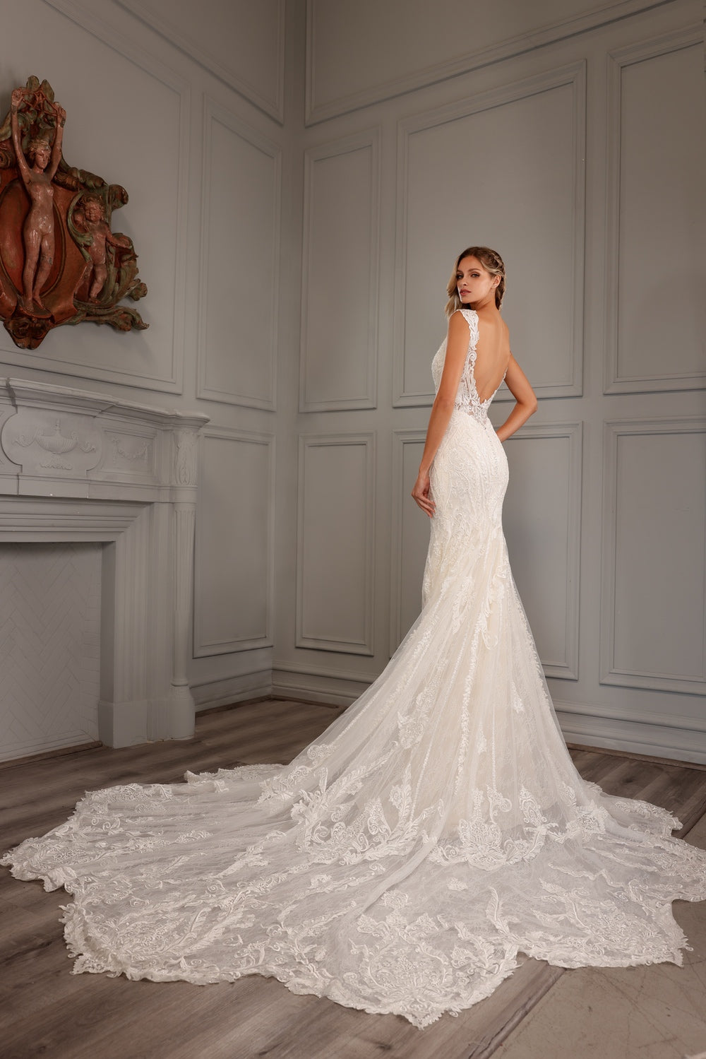 Abby Lane 97159 Lace Embroidery Bridal Dress