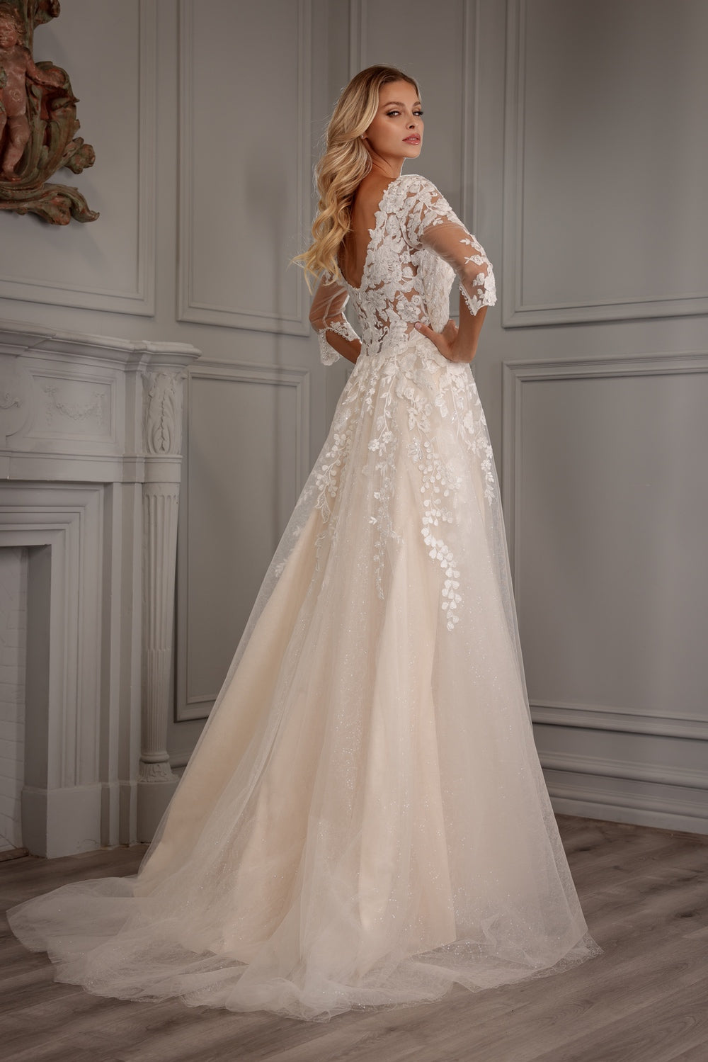 Abby Lane 97175 V Neckline Bridal Dress