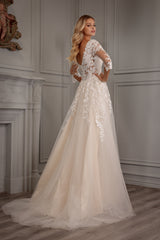 Abby Lane 97175 V Neckline Bridal Dress