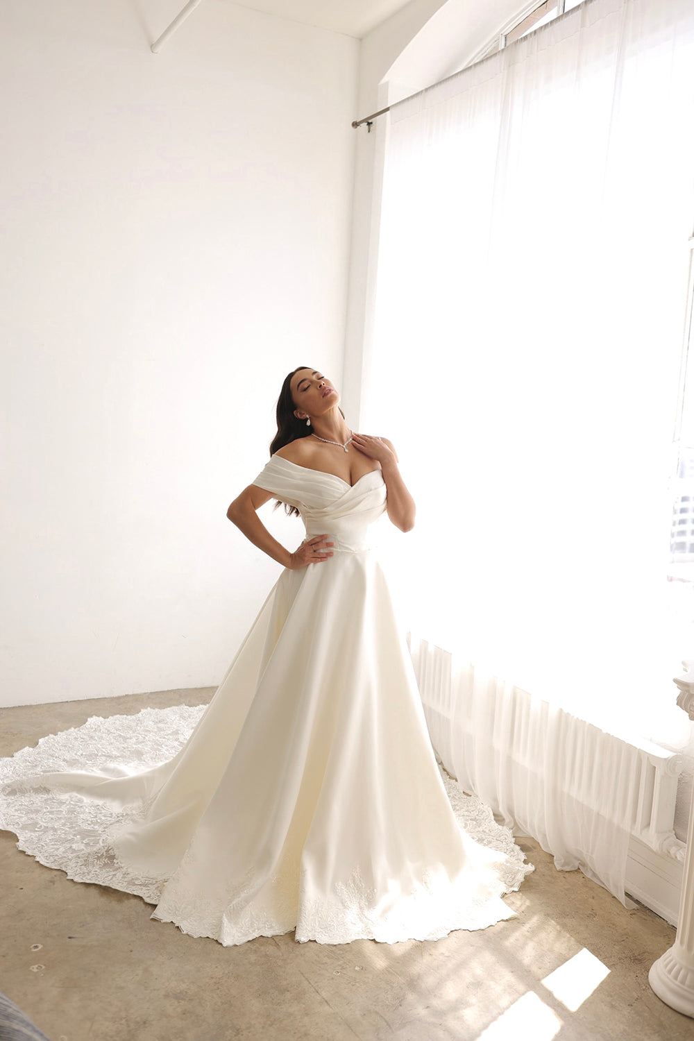 Abby Lane 97179 Off-Shoulder Bridal Dress