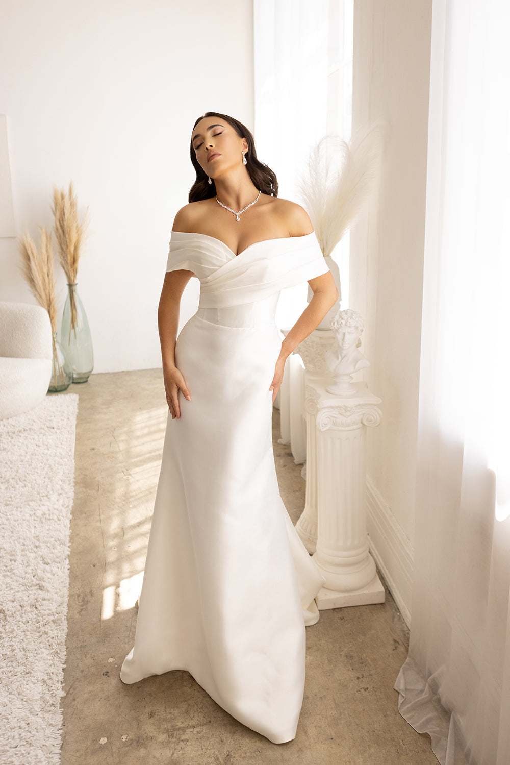 Abby Lane 97179 Off-Shoulder Bridal Dress