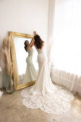 Abby Lane 97180 Lace Appliqué Bridal Dress
