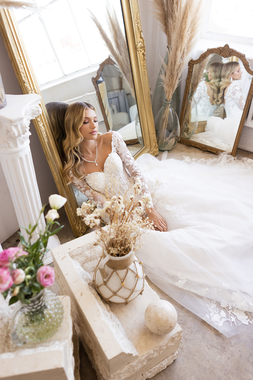 Abby Lane 97199 Embroidered Floral Lace Bridal Dress