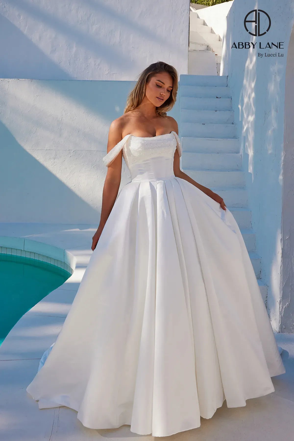 Abby Lane 97288 Off-the-Shoulder Bridal Dress
