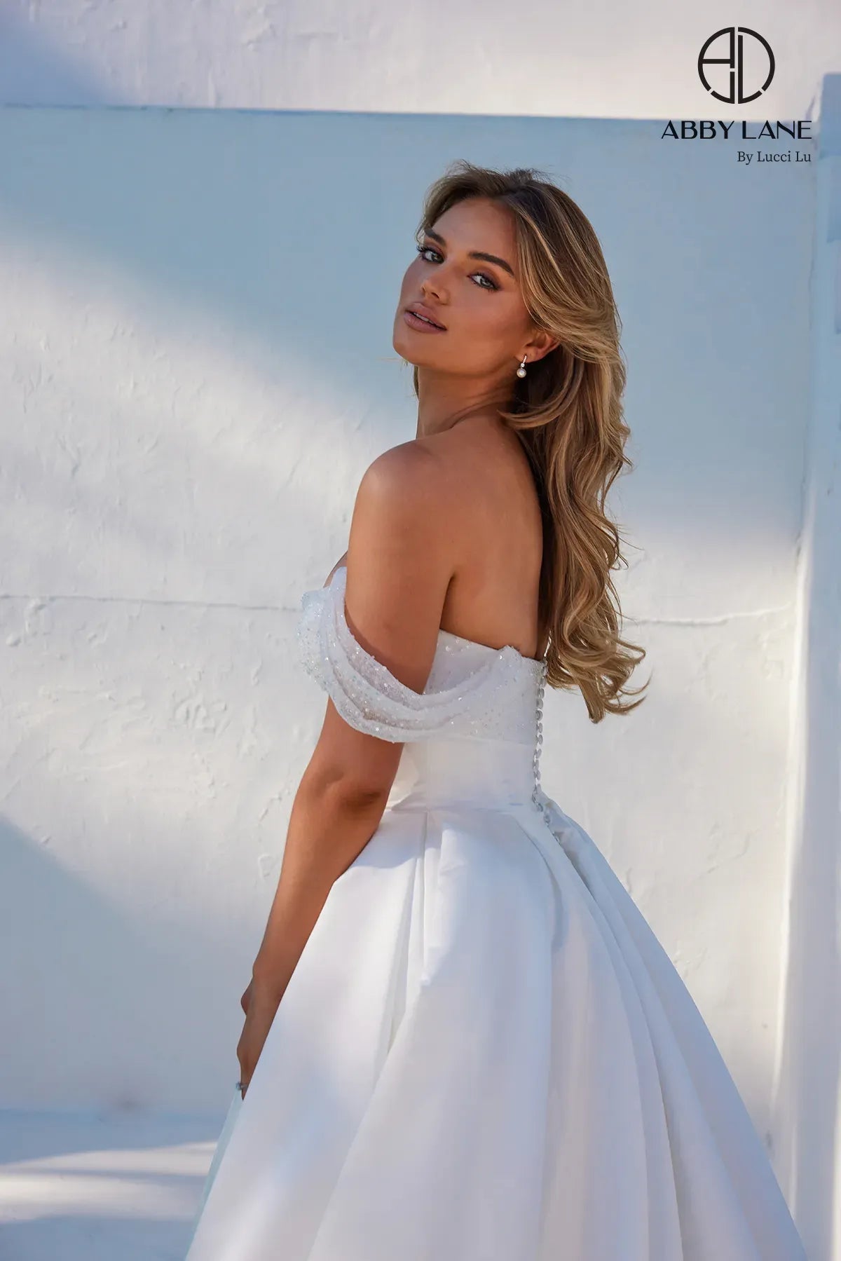 Abby Lane 97288 Off-the-Shoulder Bridal Dress