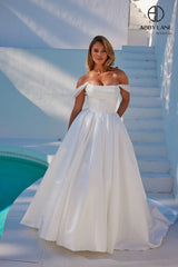 Abby Lane 97288 Off-the-Shoulder Bridal Dress