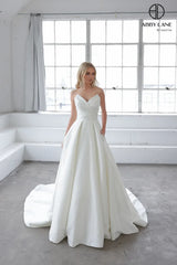 Abby Lane 97305 Strapless Satin Bridal Dress