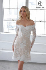 Abby Lane 97325 Floral Lace Off Shoulder Dress