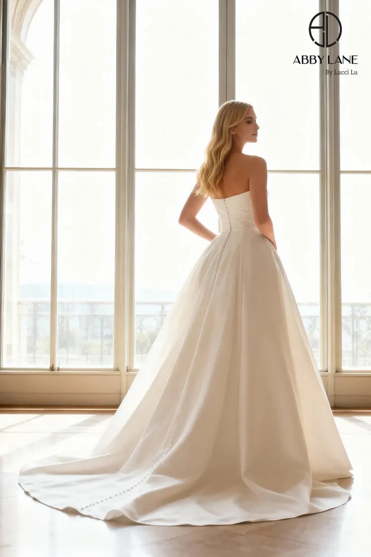 Abby Lane 97379 Taffeta Bow Bridal Dress