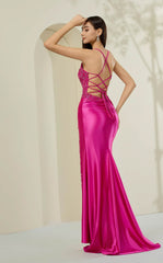 Abby Paris 90357 Beaded High Slit Prom Dress 2026