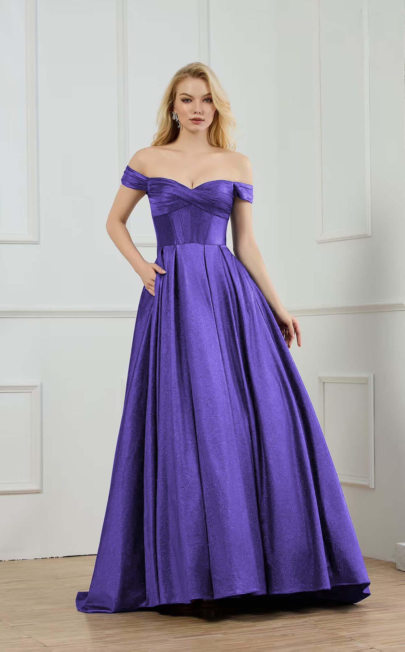 Abby Paris 90373 Off Shoulder Prom 2026 Dress