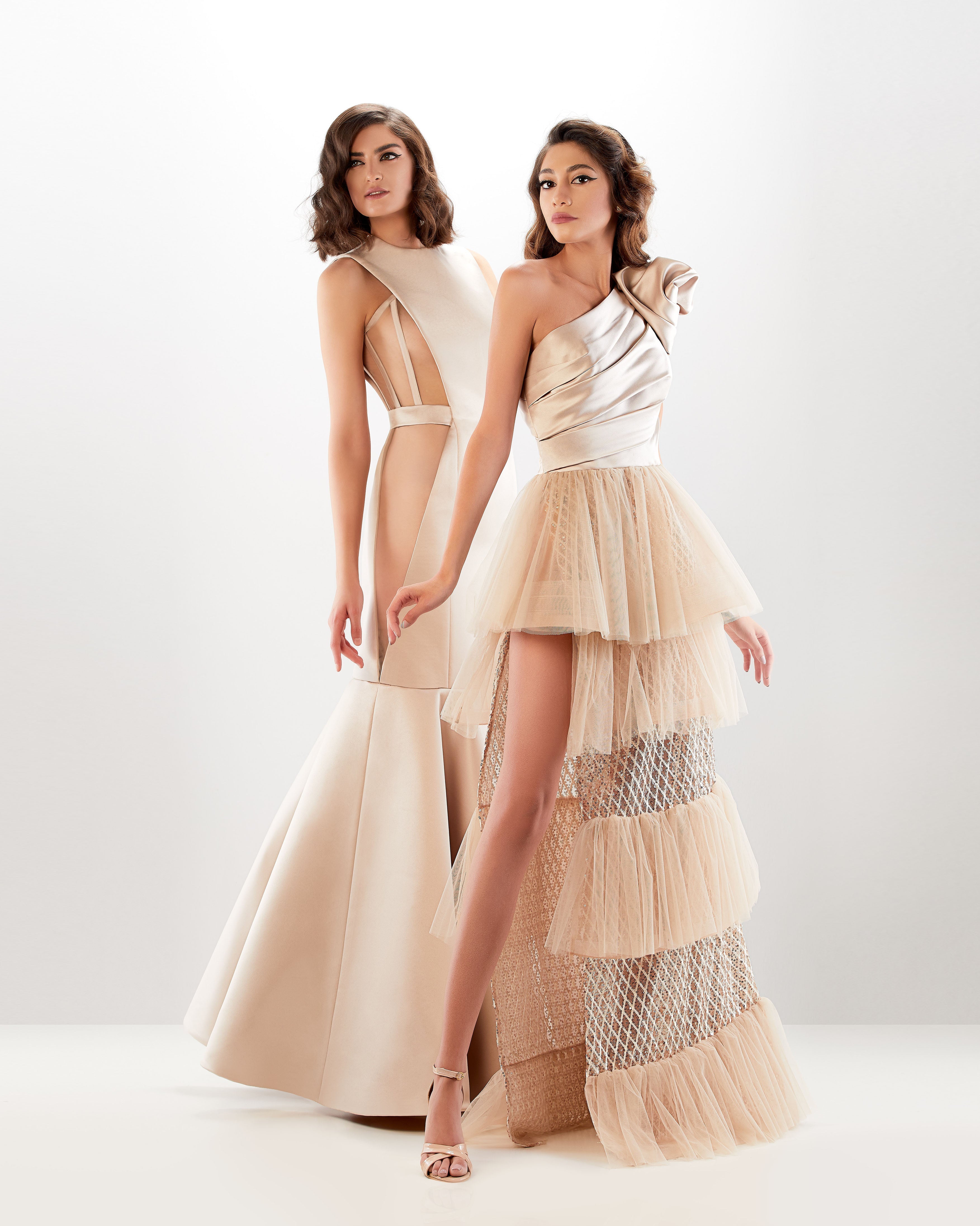 Abdo Aoude L01 One-Shoulder Floral COUTURE Dress