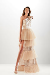 Abdo Aoude L01 One-Shoulder Floral COUTURE Dress