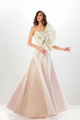 Abdo Aoude L02 One-Shoulder Bow Couture Dress