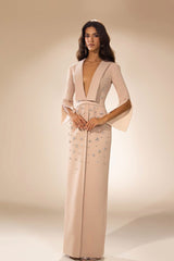 Abdo Aoude D12 Plunging V-Neckline Couture Dress
