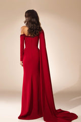 Abdo Aoude D19 Beaded Cape Couture Dress