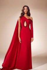 Abdo Aoude D19 Beaded Cape Couture Dress