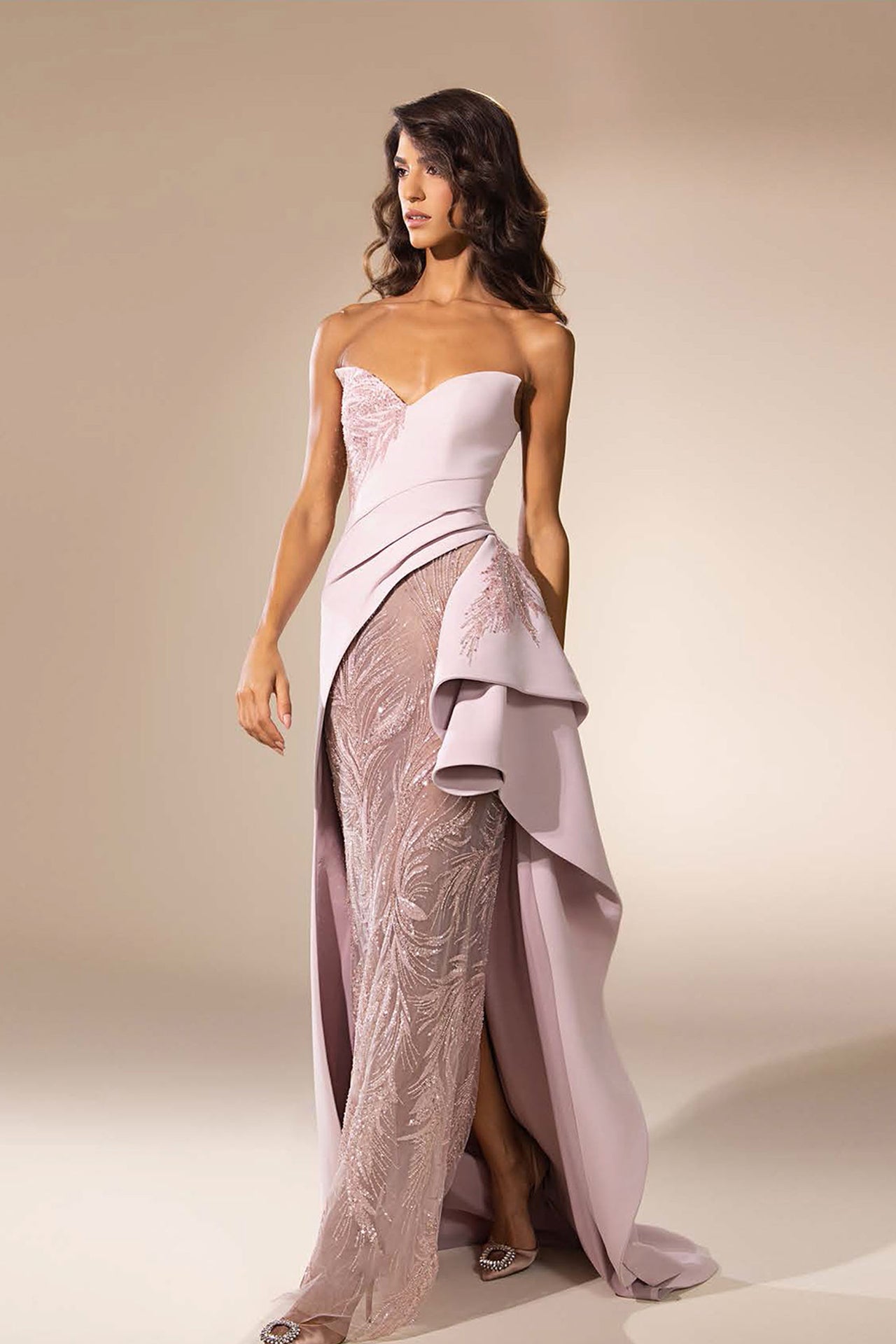Abdo Aoude D1 Three-Dimensional Embroidery Couture Dress