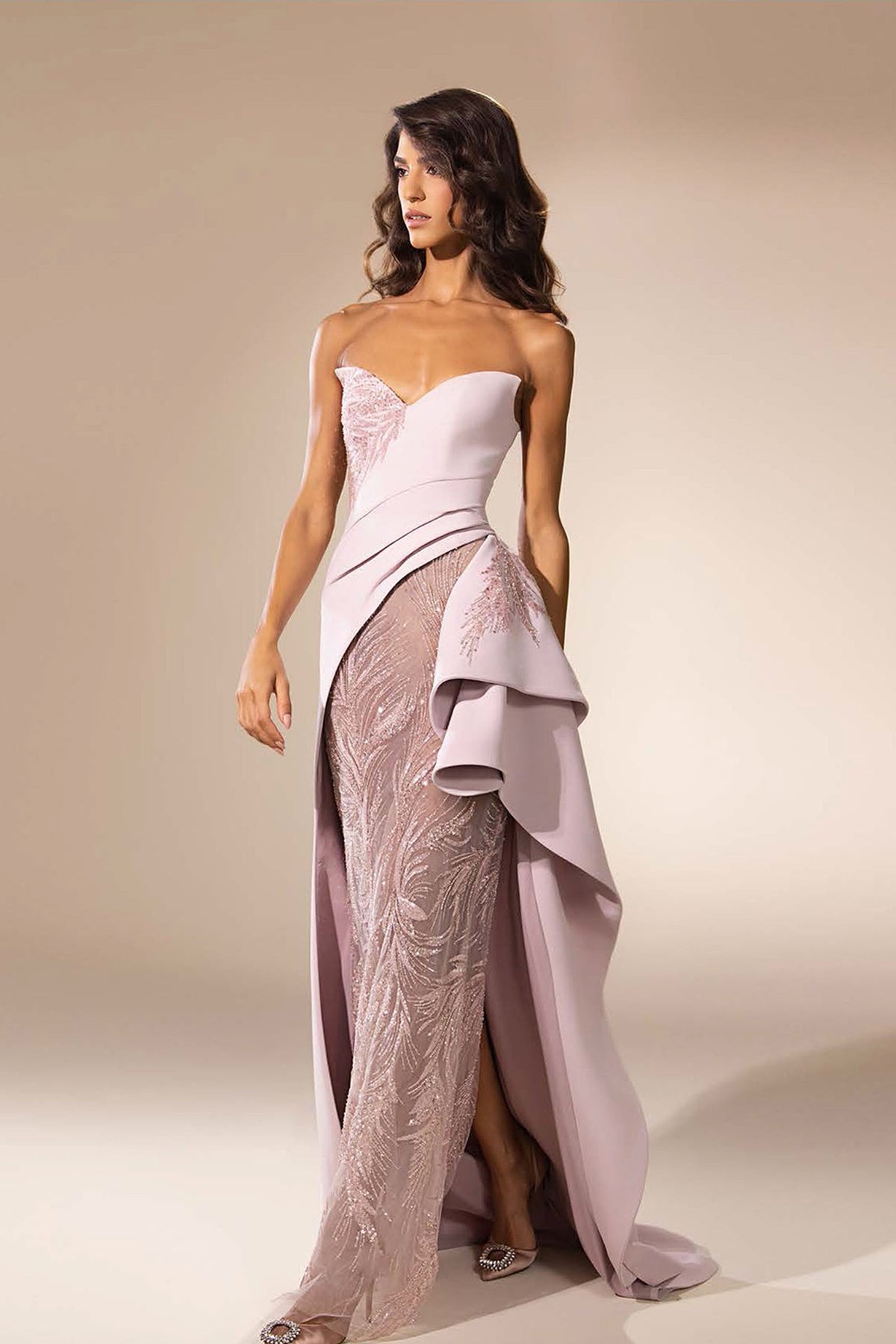 Abdo Aoude D1 Three-Dimensional Embroidery Couture Dress