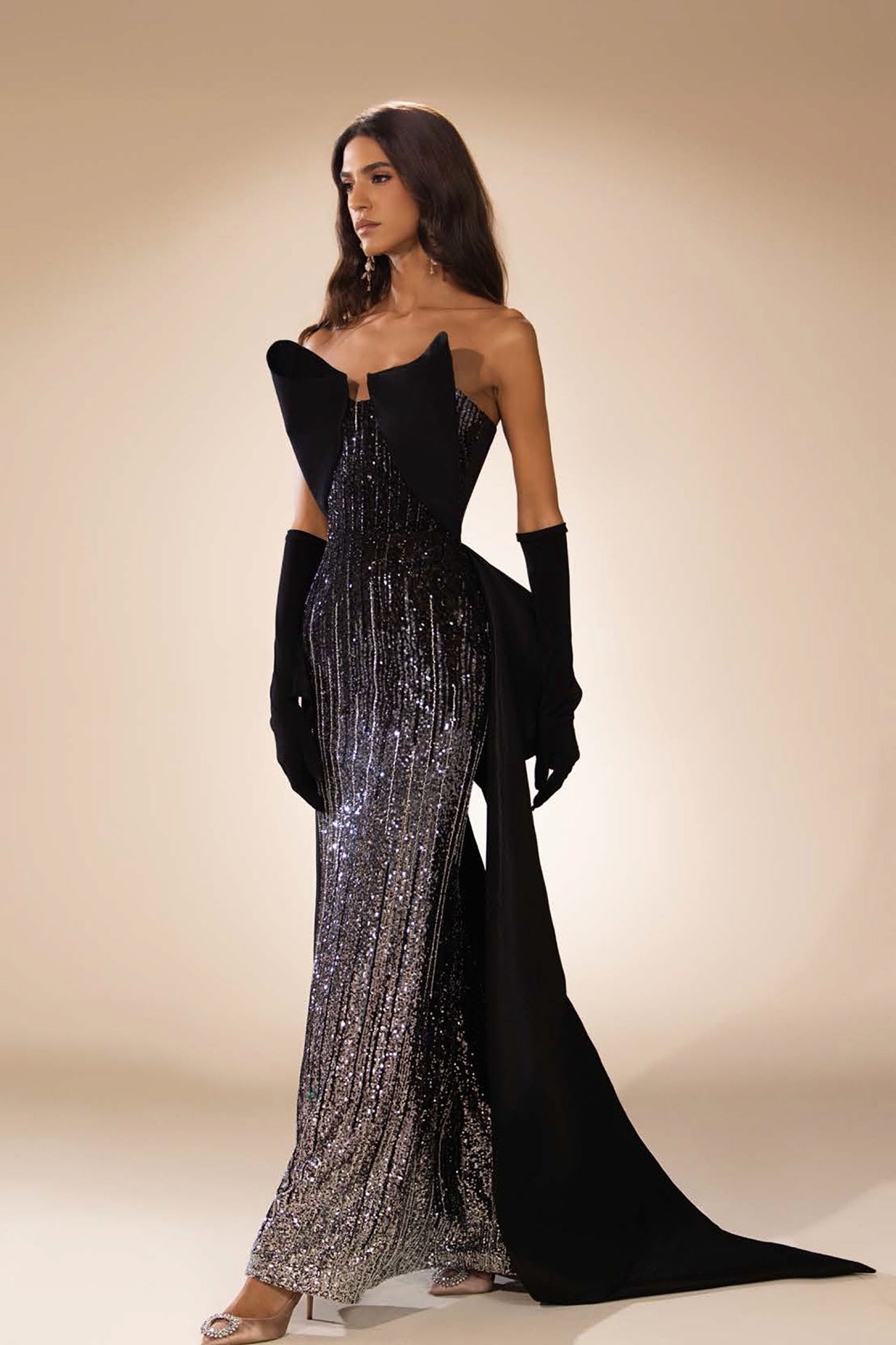 Abdo Aoude D24 Embroidered Couture Dress