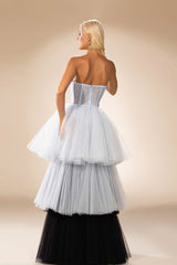 Abdo Aoude D25 Layered Ruffle Skirt Couture Dress