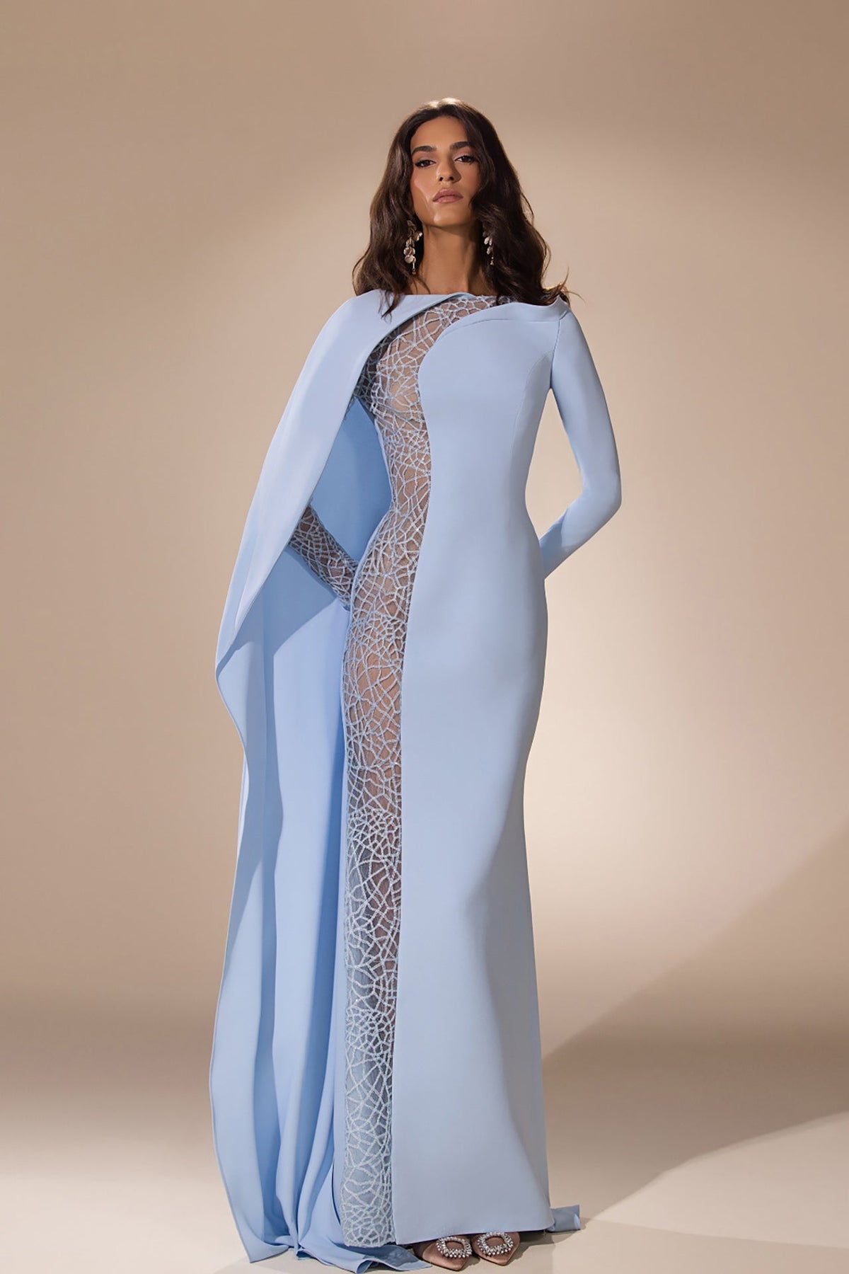 Abdo Aoude D28 Asymmetrical Lace Couture Dress
