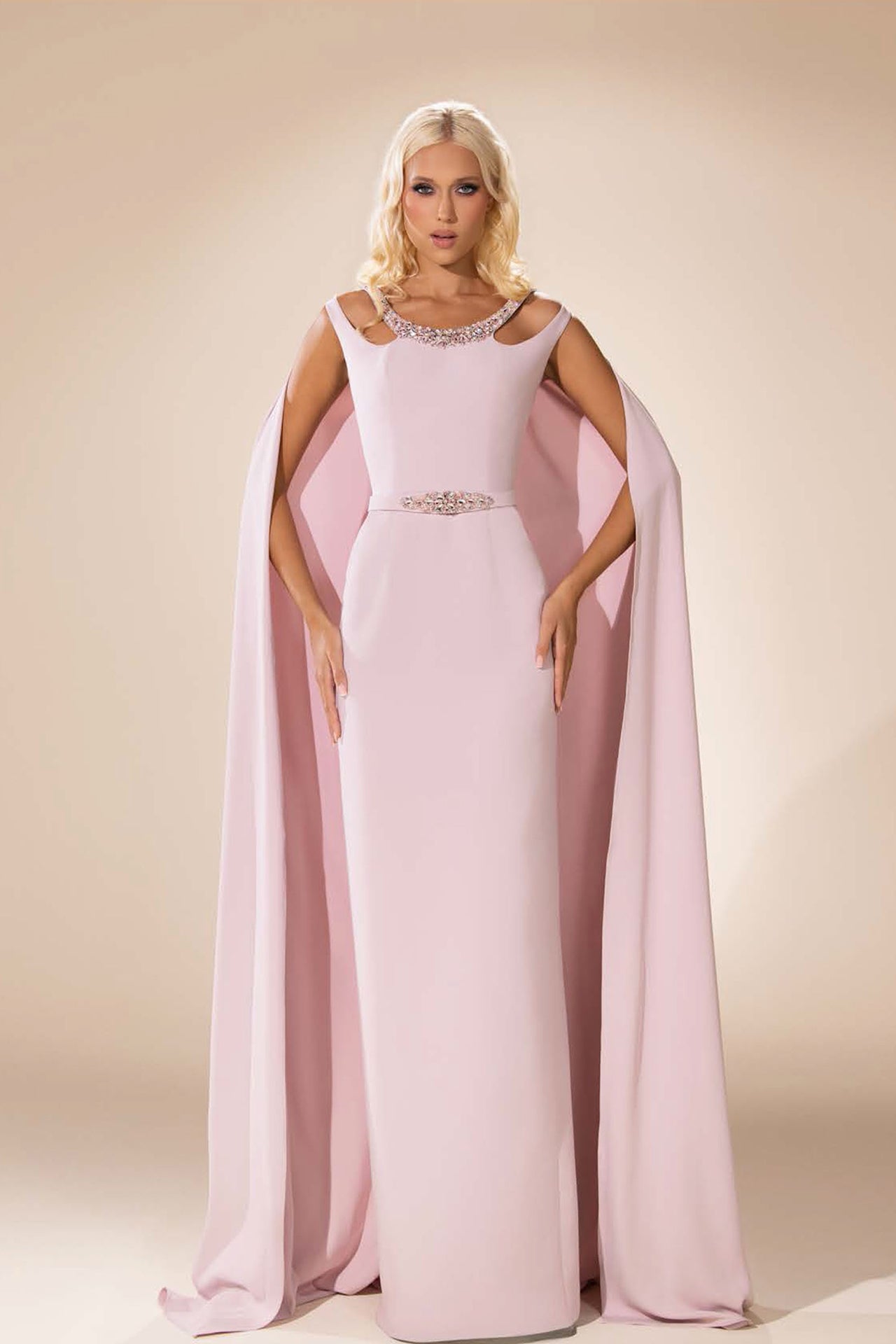 Abdo Aoude D6 Beaded Cape Couture Dress