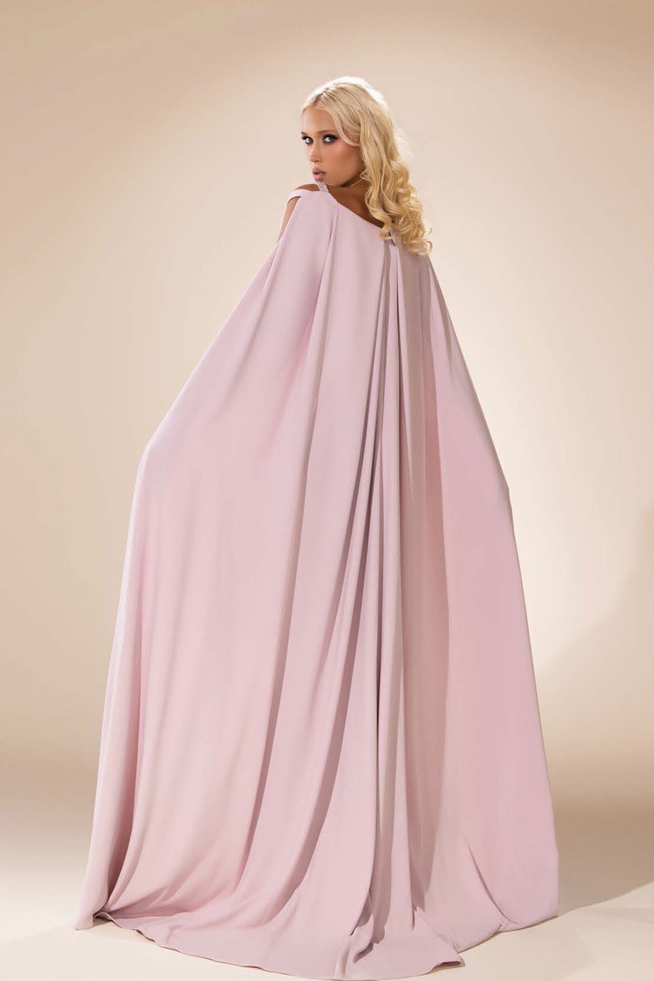 Abdo Aoude D6 Beaded Cape Couture Dress