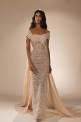 Abdo Aoude D7 Lace Off-Shoulder COUTURE Dress