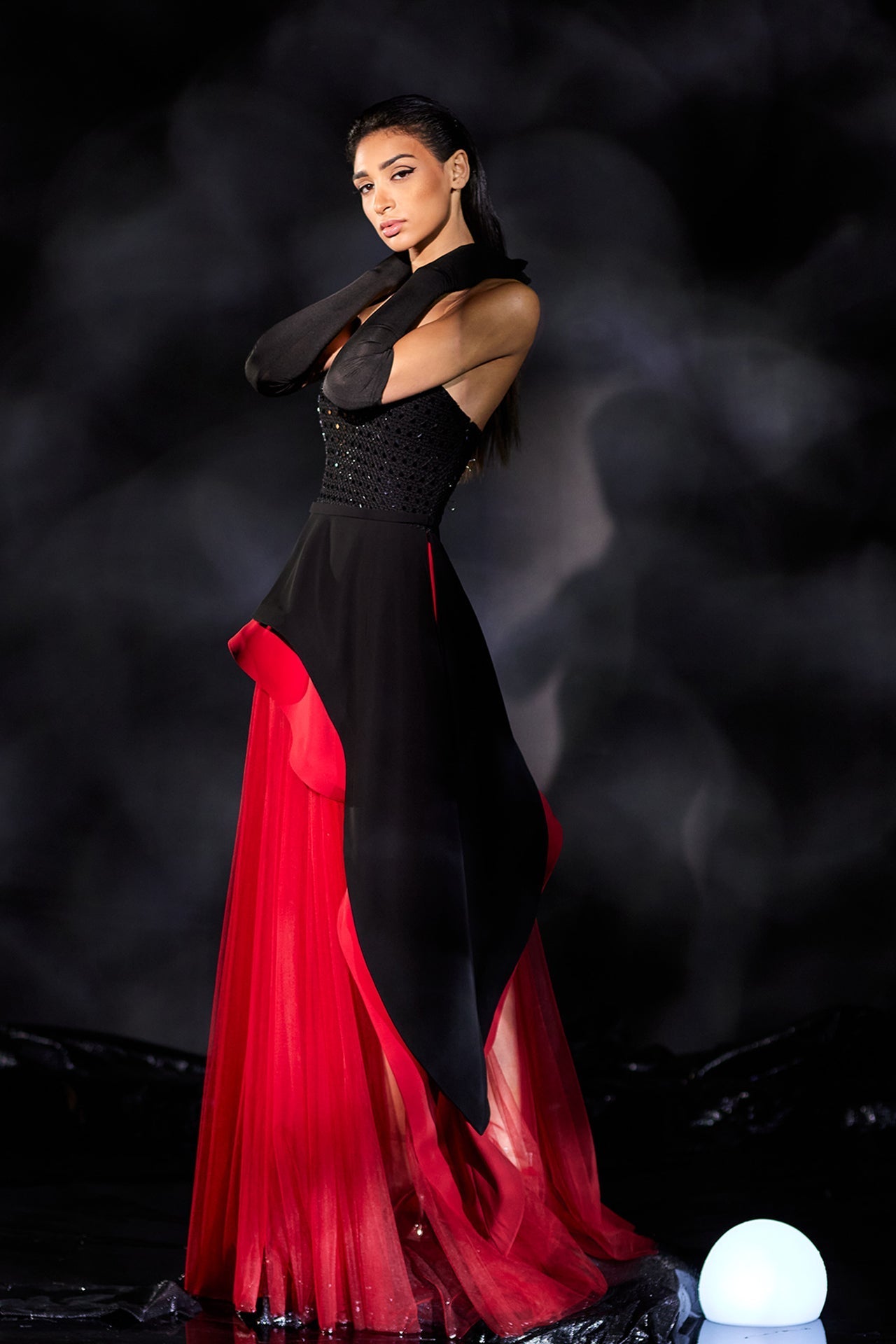 Abdo Aoude M01 Embellished Bodice Couture Dress