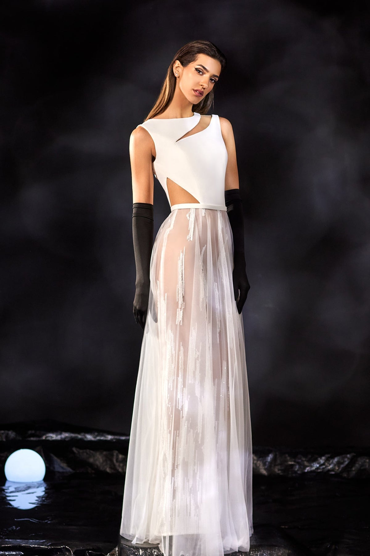 Abdo Aoude M23 Sheer Illusion Couture Dress