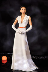 Abdo Aoude M22 Plunging V-Neck Couture Dress