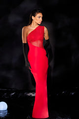 Abdo Aoude M03 Fishnet Beaded Couture Dress