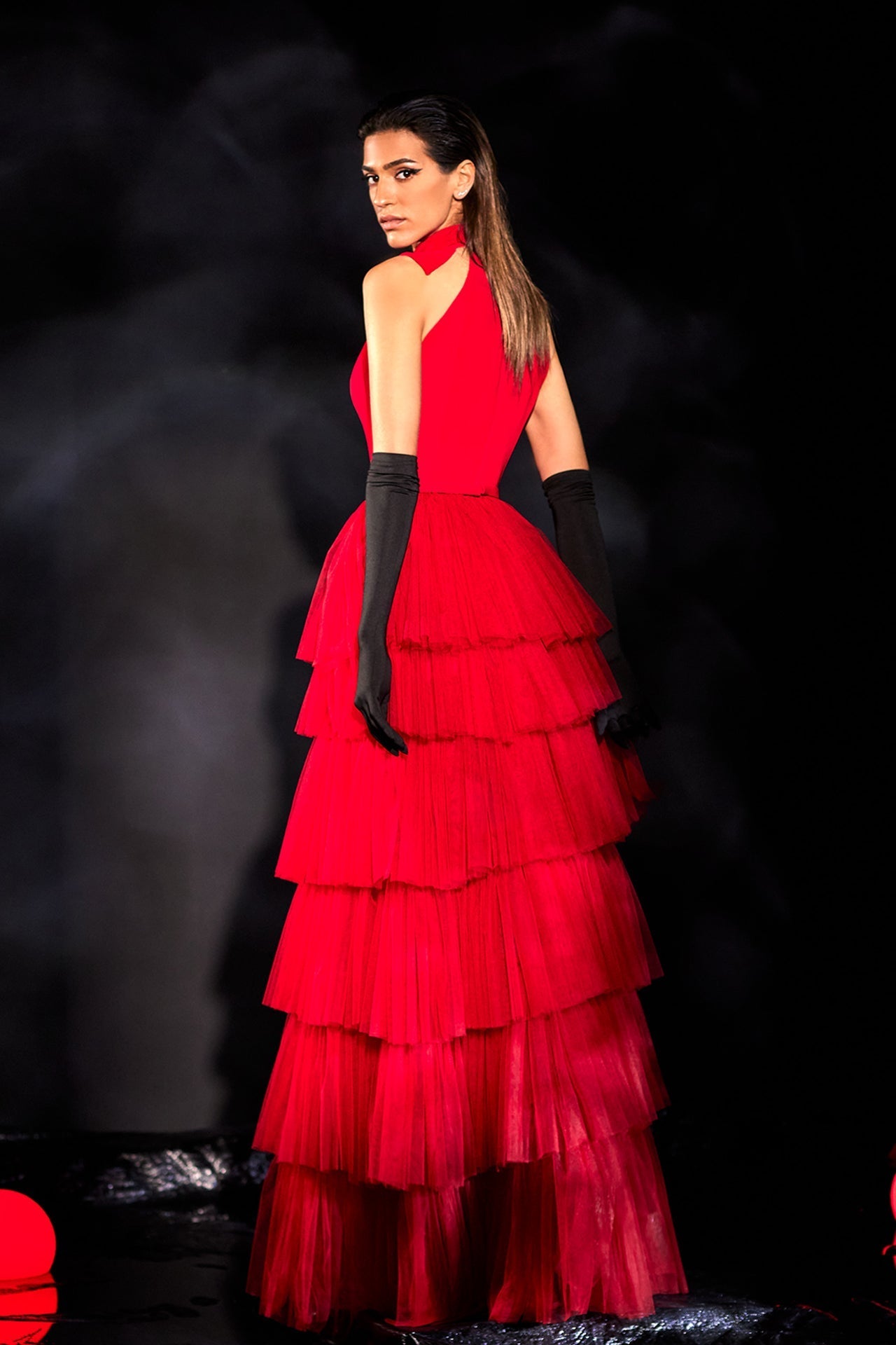 Abdo Aoude M06 Halter Keyhole COUTURE Dress