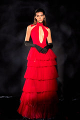 Abdo Aoude M06 Halter Keyhole COUTURE Dress