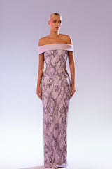 Abdo Aoude SS14 Off-Shoulder Sequin COUTURE Dress
