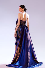 Abdo Aoude SS24 Bold Thigh-High Slit Couture Dress