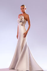 Abdo Aoude SS23 Sculpted Floral COUTURE Dress