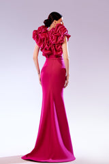 Abdo Aoude SS11 Oversized Ruffles Shoulder Couture Dress