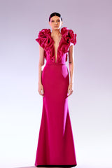 Abdo Aoude SS11 Oversized Ruffles Shoulder Couture Dress