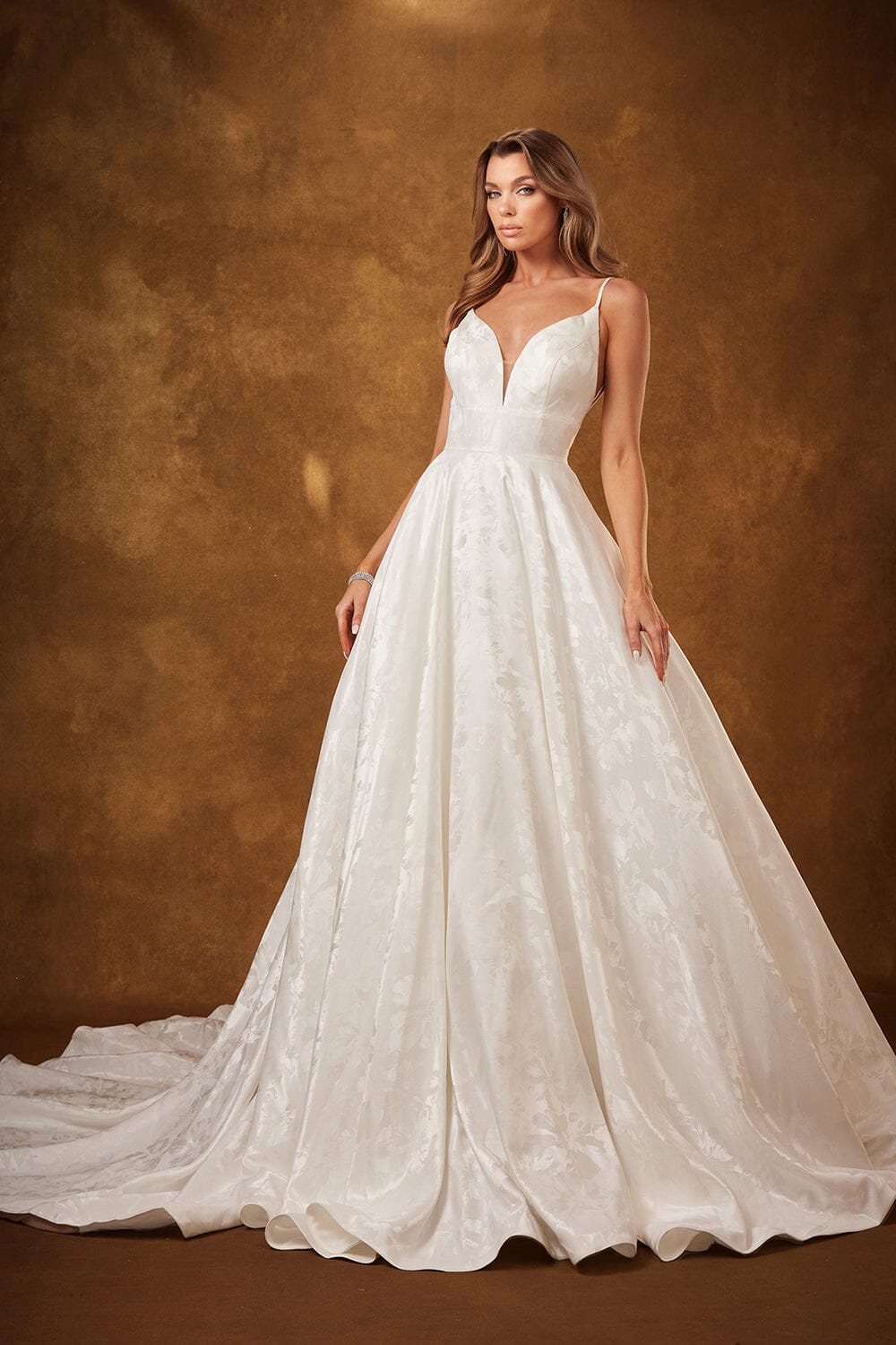 Abby Lane 97251 Plunging V-Neck Bridal Dress