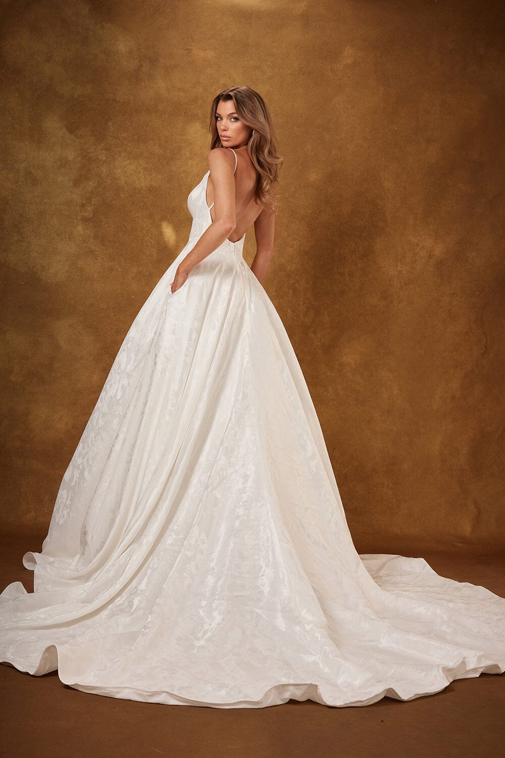 Abby Lane 97251 Plunging V-Neck Bridal Dress