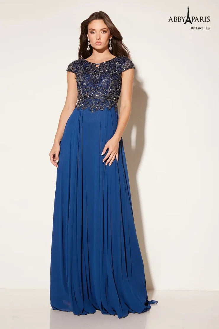 Abby Paris 95091 Beaded Lace Mother of the Bride Dress