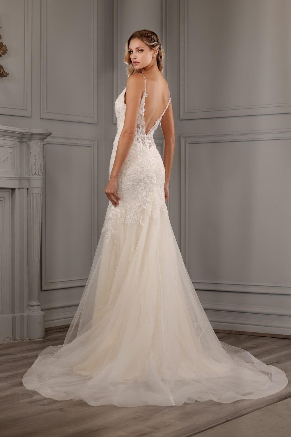 Abby Lane 97154 Intricate Floral Lace Bridal Dress